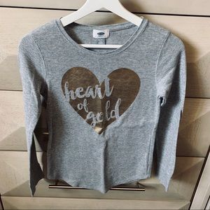 Long Sleeve Old Navy Heart of Gold Tee Size XL/14